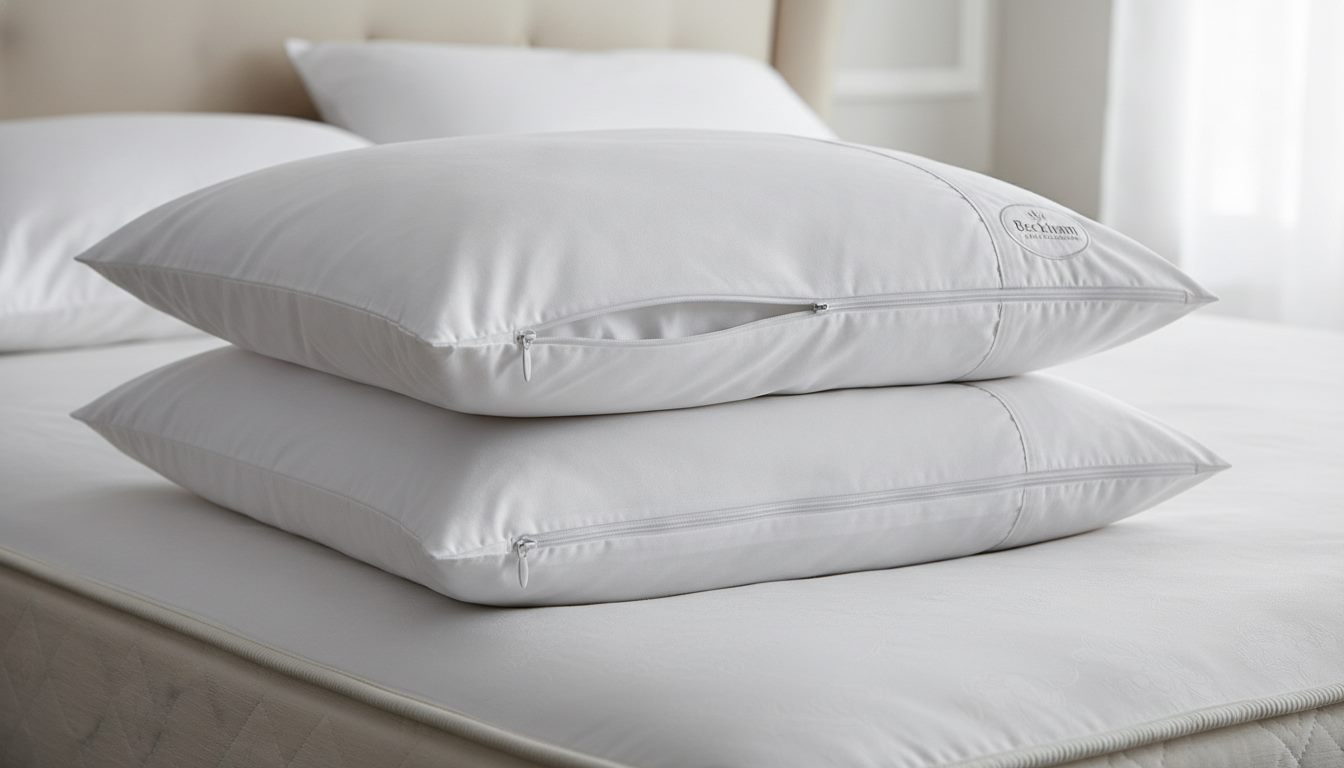 Beckham Hotel Collection Cotton Pillow Protectors Queen Set of 4