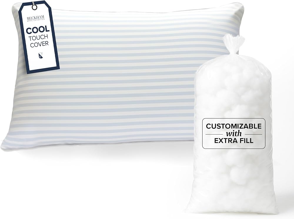 Summer Sanctuary Cooling Pillow, King — Q-Max Cool-Touch, Adjustable Fill