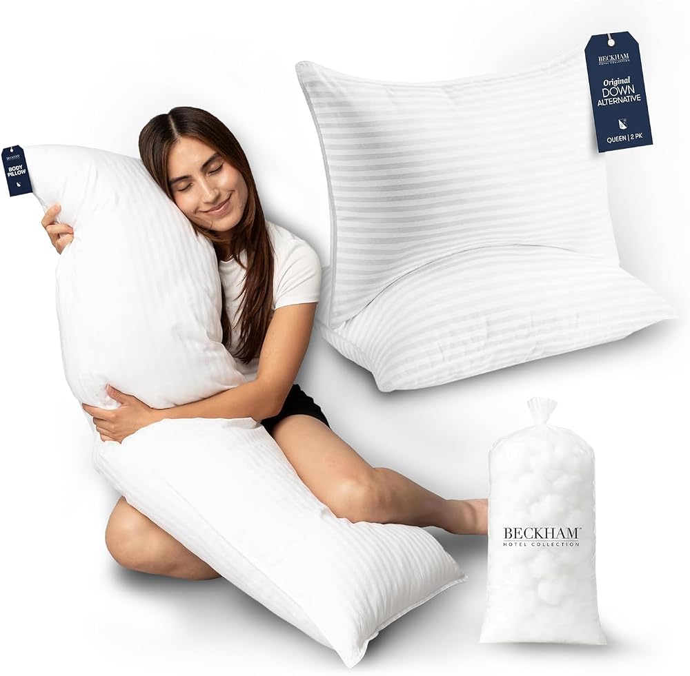 Pillow Bundle, 2 Bed Pillows with Customizable Body Pillow