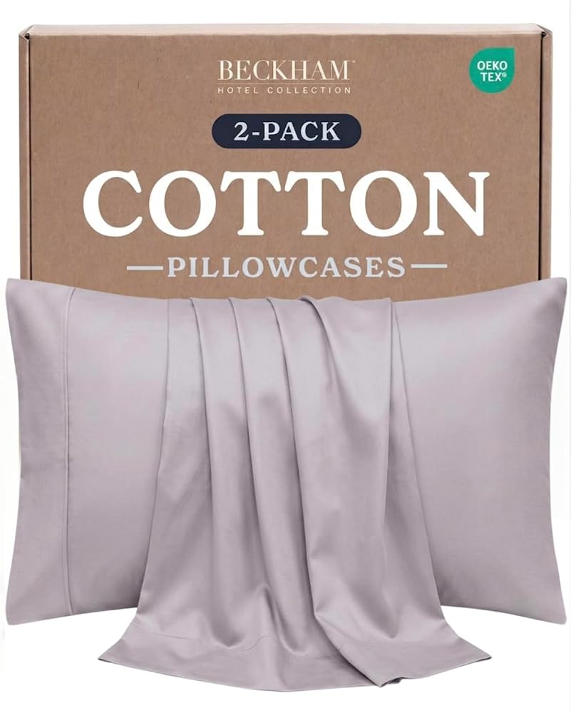 Cotton Sateen Pillowcases 500TC, Set of 2 — Gray