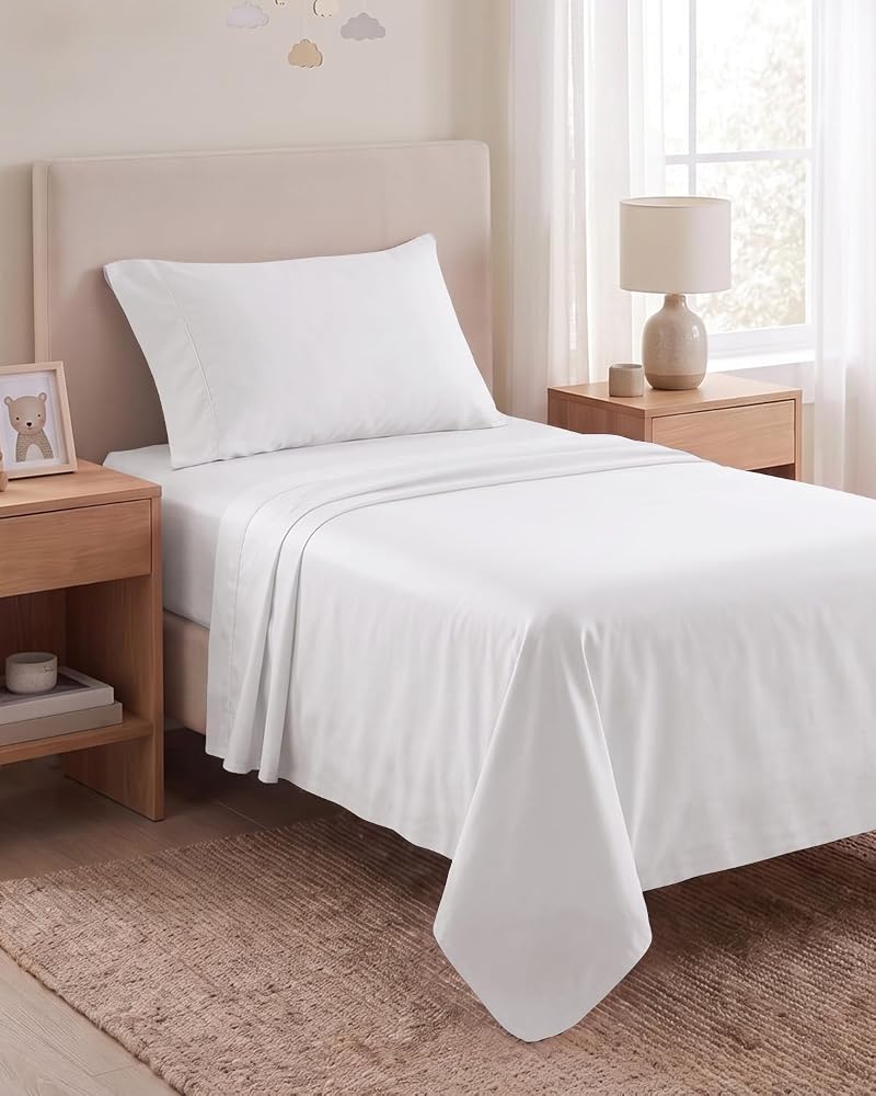 Cotton Sateen Sheet Set — White