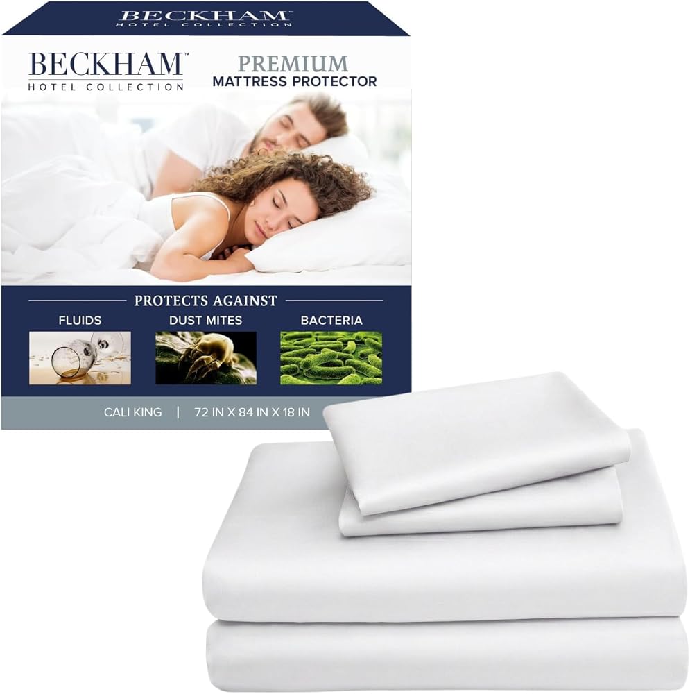 Cotton Sheets, 4-Piece Set with Mattress Protector