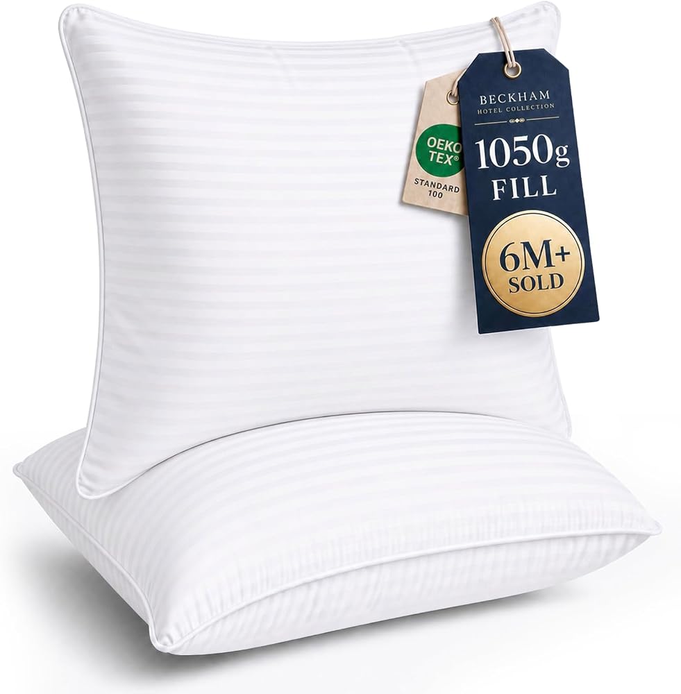 Original Down Alternative Bed Pillows, Set of 2 — White