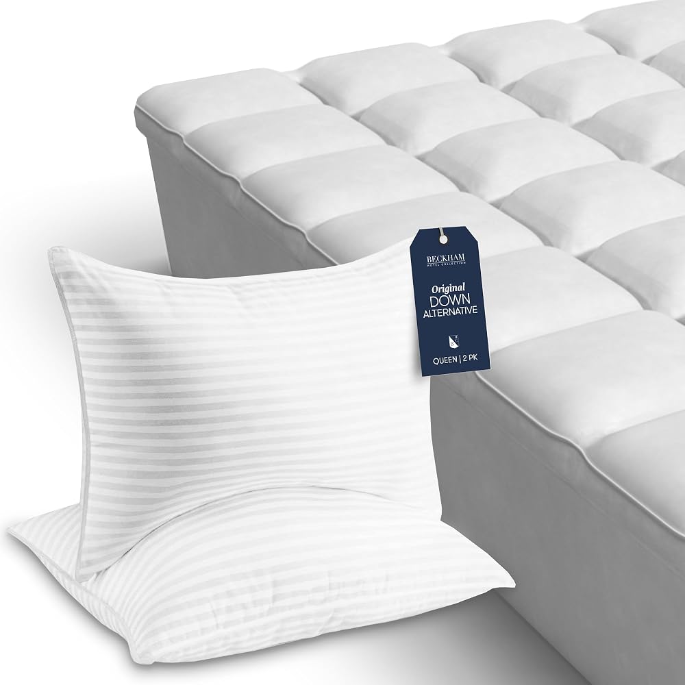 Down Alternative Pillows and Hybrid Mattress Pad